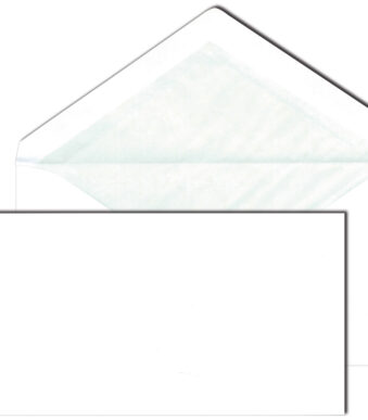 MAILmedia envelop, zijdevoering, 110x220 mm, wit, 80 g/m2, z. venster, gegomd, 500 st.