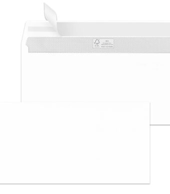 MAILmedia envelop 110x220 mm, z. venster, zelfkl., wit, 100 g/m2, 500 st