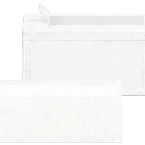 MAILmedia envelop 110 x 220 mm, wit-transparant, 110 g/m2