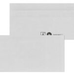 MAILmedia envelop 110x220 mm, 75 g/m2, recycl. grijs, zelfkl. z. venster, 1.000 st