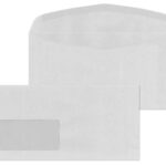 MAILmedia envelop Kuvermatic 114 x 229 mm, recycl. grijs, gegomd, venster li. 45x90 mm, 1.000 st