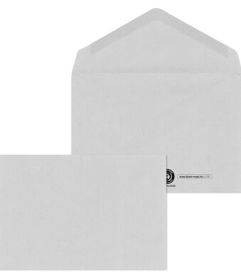 MAILmedia envelop 114x162 mm, gegomd, recycl. grijs, 75 g/m2, z. venster, 1.000 st