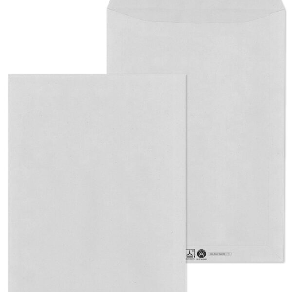 MAILmedia enveloppen C4, 22,9 x 32,4 cm, gegomd, zonder venster, recycling grijs, 250 st.