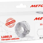 METO etiketten voor prijstang, 32 x 19 mm, wit