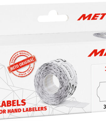 METO etiketten voor prijstang, 32 x 19 mm, wit