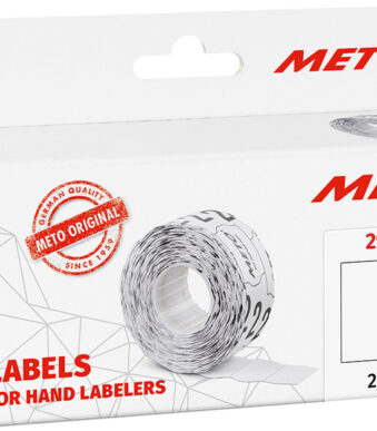 METO etiketten voor prijstang, 29 x 28 mm, wit