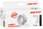 METO etiketten voor prijstang, 29 x 28 mm, wit
