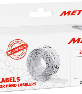METO etiketten voor prijstang, 29 x 28 mm, wit