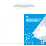 MAILmedia akte-envelop offset wit, C5, 16,2 x 22,9 cm, zonder venster, zelfklevend, 50 st.