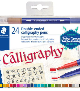 STAEDTLER kalligrafie-dubbele-vezelstift, 24 stuks in etui