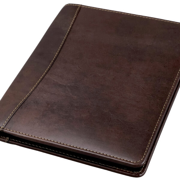 Alassio schrijfmap ´MONACO´, A5, leer, donkerbruin-antiek