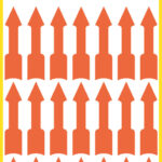 AVERY etiketten pijl, 39 x 9 mm, oranje, permanent, handschrift