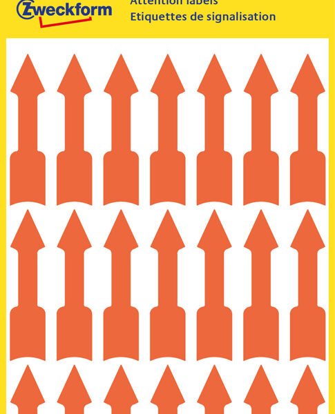 AVERY etiketten pijl, 39 x 9 mm, oranje, permanent, handschrift