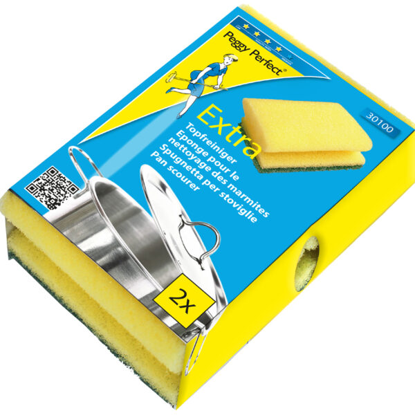 Peggy Perfect pannenspons 'Extra', 2 stuks