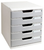EXACOMPTA schuifladenbox MODULO A4, 5 lades, steengrijs
