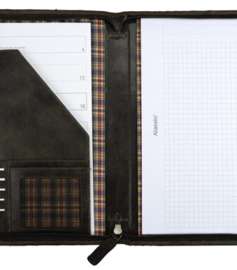 PRIDE&SOUL schrijfmap, DIN A4, leer, bruin