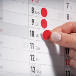 AVERY markeringspunten, rond 8 mm, rood, permanent, handschrift