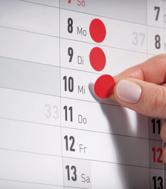 AVERY markeringspunten, rond 8 mm, rood, permanent, handschrift