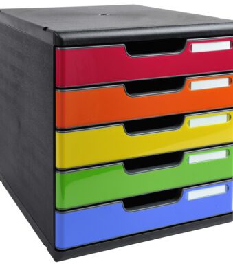 EXACOMPTA schuifladenbox MODULO A4, 5 lades, harlekijn