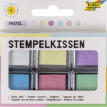 folia stempelkussen set 'Pastel', 6-kleuren assorti