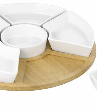 Esmeyer serveerset SUSAN, van hout/porselein, 7-delig