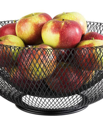 APS broodmand / fruitmand WIRE, rond, zwart