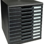 EXACOMPTA schuifladenbox MODULO A4, 10 lades, zwart