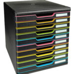 EXACOMPTA schuifladenbox MODULO A4, 10 lades, harlekijn