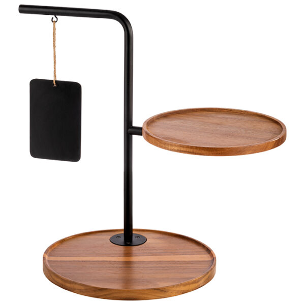 APS etagère IRON, 2-laags, zwart, hoogte: 440 mm
