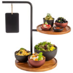 APS etagère IRON, 2-laags, zwart, hoogte: 440 mm