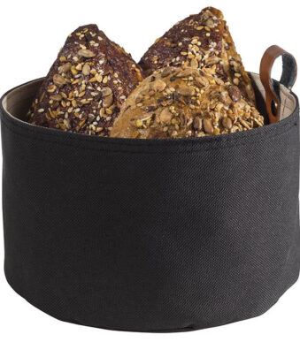 APS broodmand / broodzak, diameter: 170 mm, donkergrijs / beige