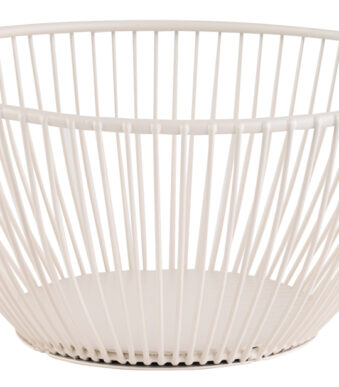 APS brood- en fruitmand SVART, rond, 175 mm, wit