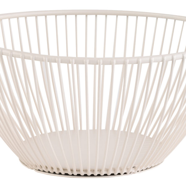 APS brood- en fruitmand SVART, rond, 175 mm, wit