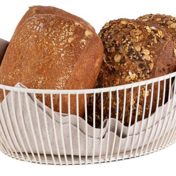 APS brood- en fruitmand SVART, ovaal, 240 x 190 mm, wit