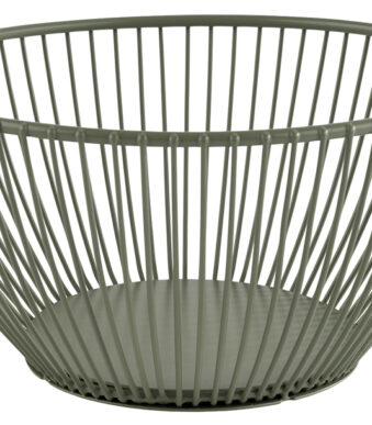 APS brood- en fruitmand SVART, rond, 175 mm, groen