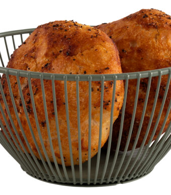 APS brood- en fruitmand SVART, rond, 175 mm, groen