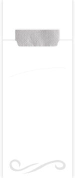 HYGOSTAR bestekmapje Classic, 1/8-vouw, wit/grijs, 520 stuks