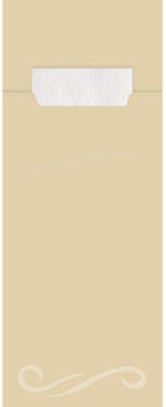 HYGOSTAR bestekmapje Classic, 1/8-vouw, creme/wit, 520 stuks