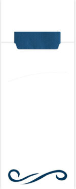 HYGOSTAR bestekmapje Classic, 1/8-vouw, wit/blauw, 520 stuks