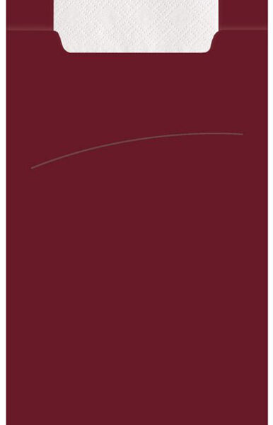 HYGOSTAR bestekmapje Classic, 1/8-vouw, bordeaux/wit, 520 stuks