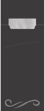 HYGOSTAR bestekmapje Classic, 1/8-vouw, grijs/grijs, 520 stuks