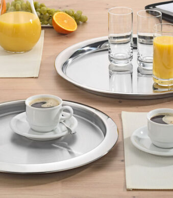 Esmeyer dienblad VENGA, rond, zilver