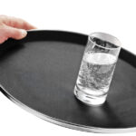 Esmeyer dienblad TENNESSEE, rond, zwart