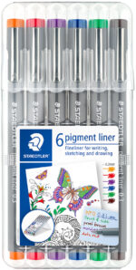 STAEDTLER Pigmentliner, 0,3 mm, 6 in etui