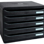 EXACOMPTA schuifladenbox BIG-BOX PLUS, 5 lades, zwart