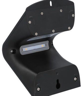 uniTEC Solar-LED-wandlamp met bewegingsmelder, zwart