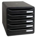 EXACOMPTA ladenblok BIG-BOX PLUS, 5 lades, zwart