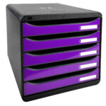 EXACOMPTA schuifladenbox BIG-BOX PLUS, 5 lades, violet