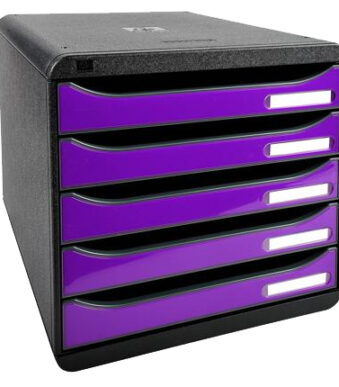 EXACOMPTA schuifladenbox BIG-BOX PLUS, 5 lades, violet