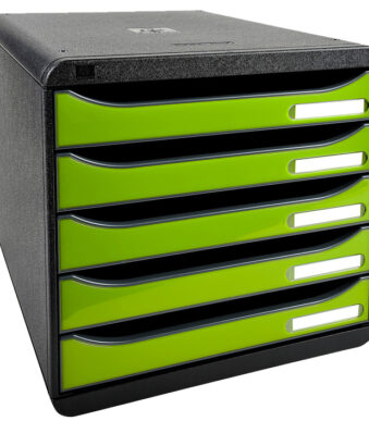 EXACOMPTA schuifladenbox BIG-BOX PLUS, 5 lades, limoengroen